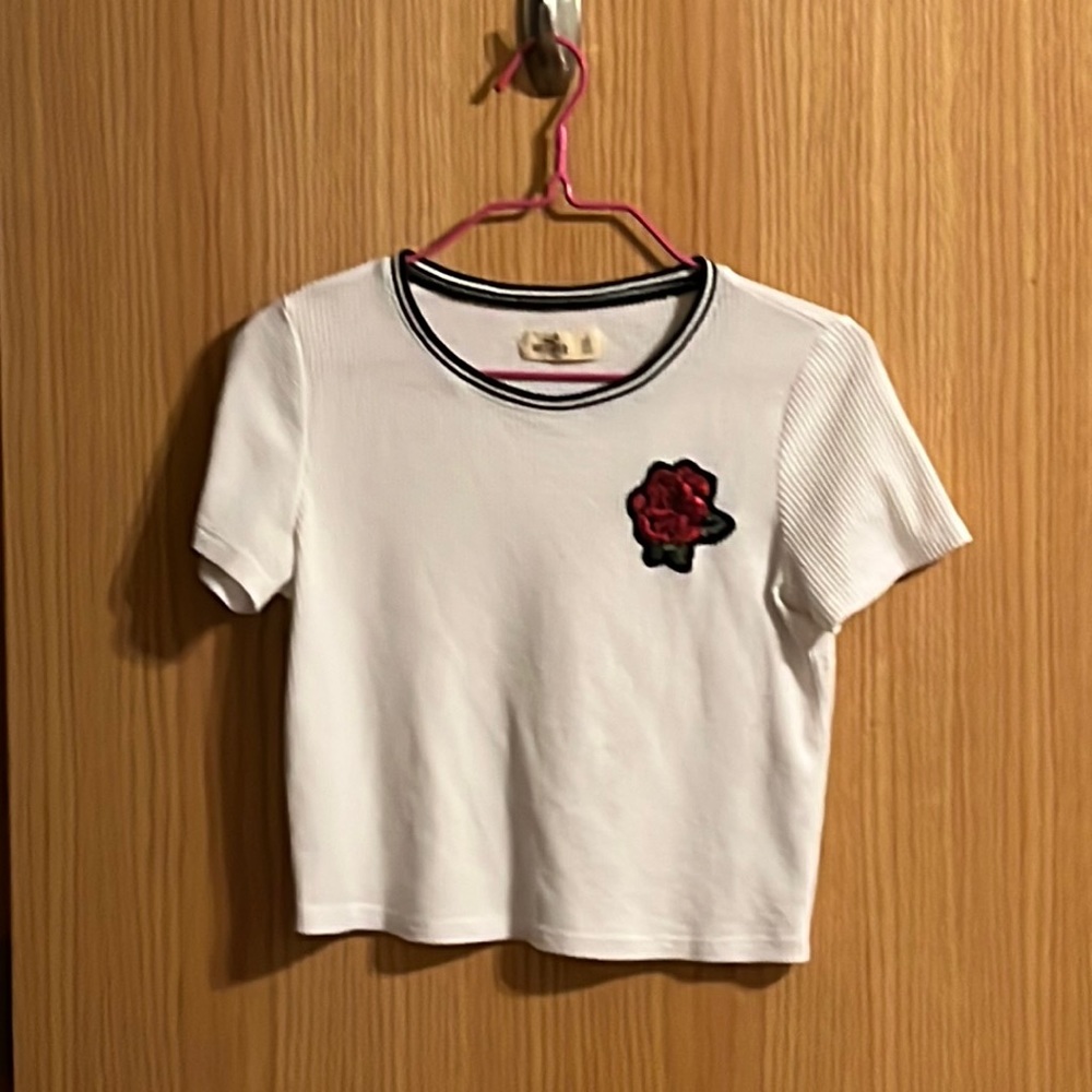 Hollister Cropped Waffle Knit Tee